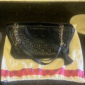 Tory Burch Black Quilted Shoulder Bag